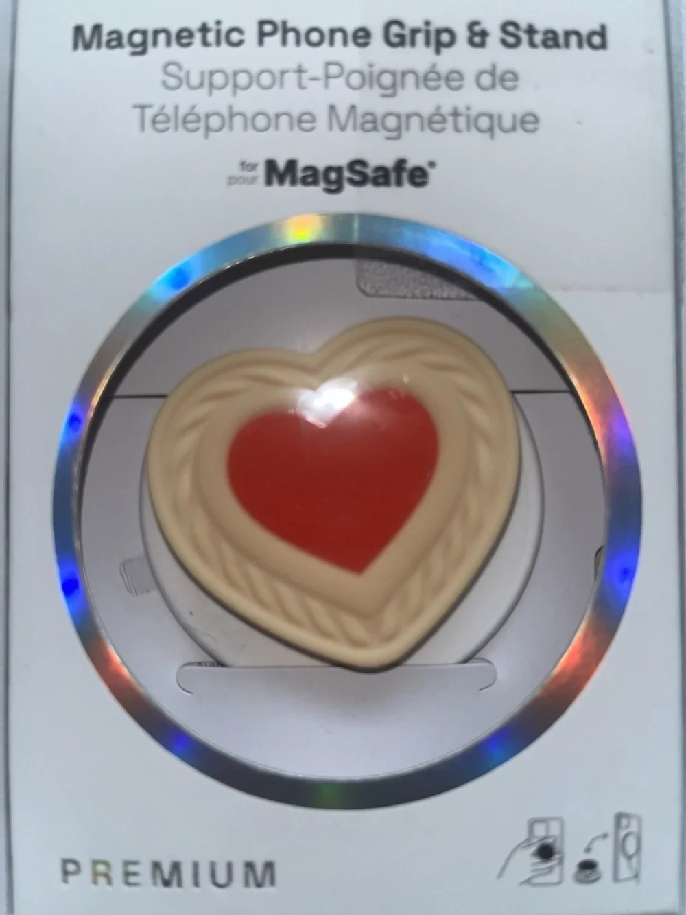 PopSockets Magnetic MagSafe Round Phone Grip & Stand for iPhone Heart NEW NIB